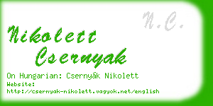 nikolett csernyak business card